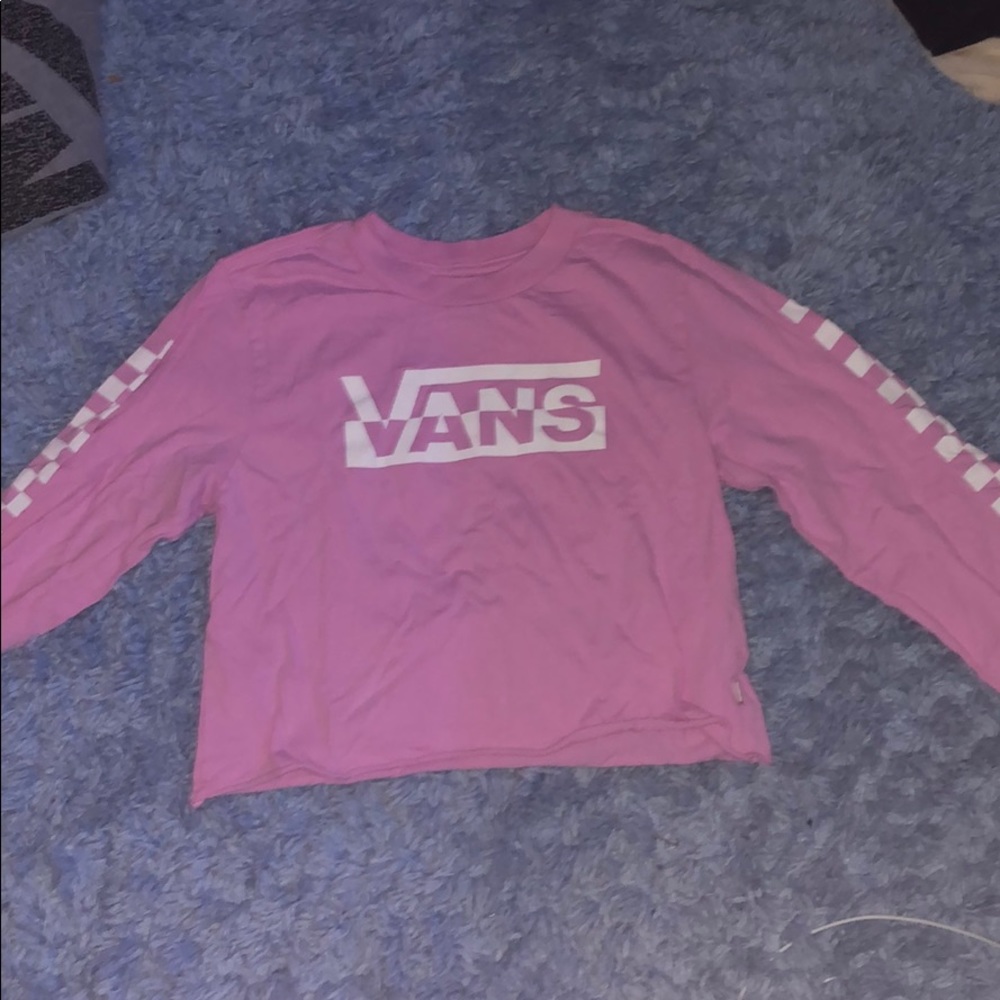 Vans Pink Long Sleeve Crop Top *worn once*